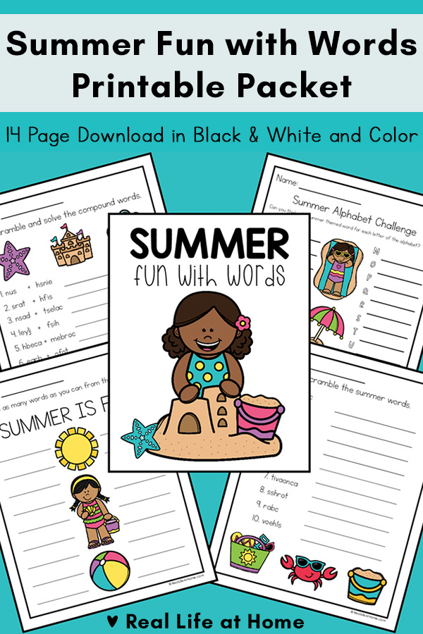 Summer Fun with Words Printable Packet