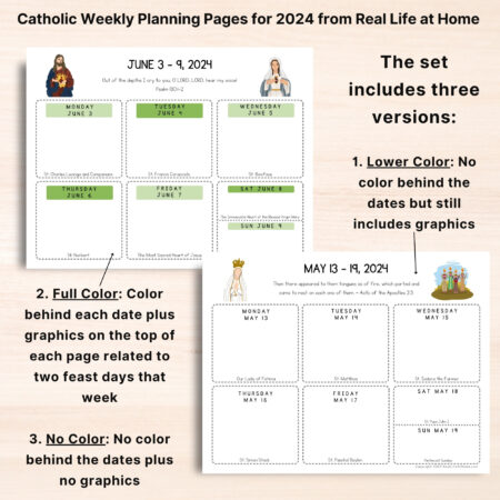 Catholic Planning Pages for 2024