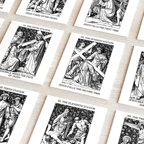 Printable Stations of the Cross Cards for Kids Featuring Vintage ...